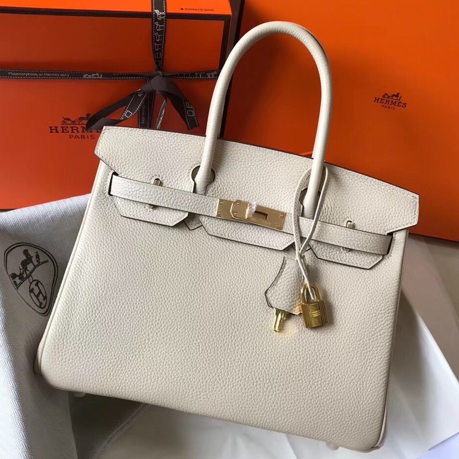 Hermes Beton Clemence Birkin 30cm Bag