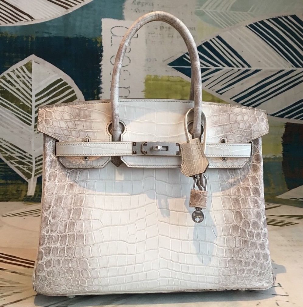 Hermes Birkin 30cm Niloticus Crocodile Himalaya