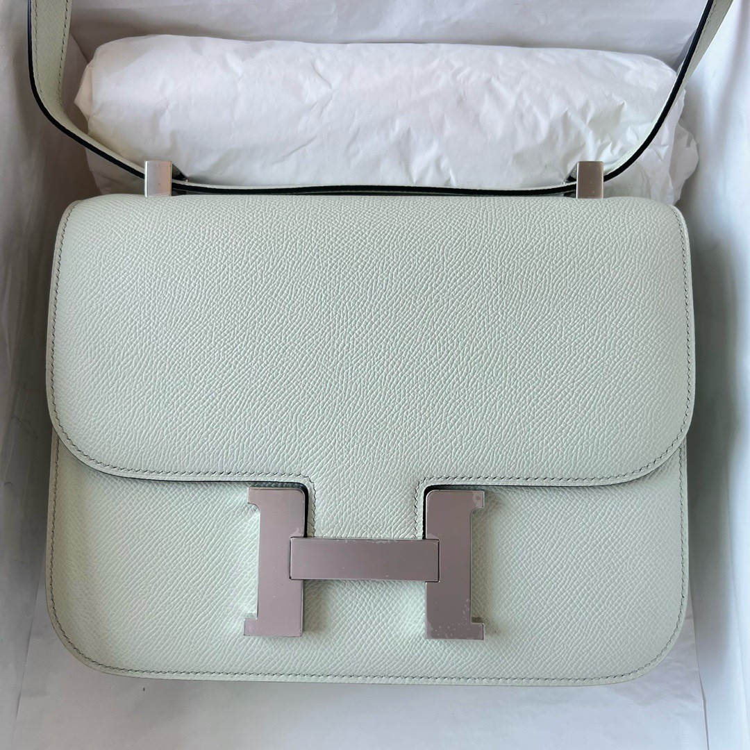 Hermes Constance 1 24 Mirror Bag In Vert Fizz Epsom Calfskin